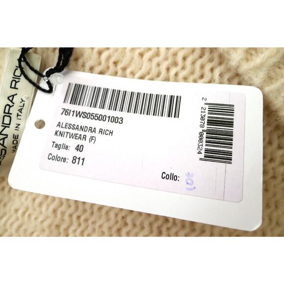 ALESSANDRA RICH ITALY Fruit Alpaca Blend Cardigan Sweater YOOX 40 S NWT $1380 - Picture 10 of 16